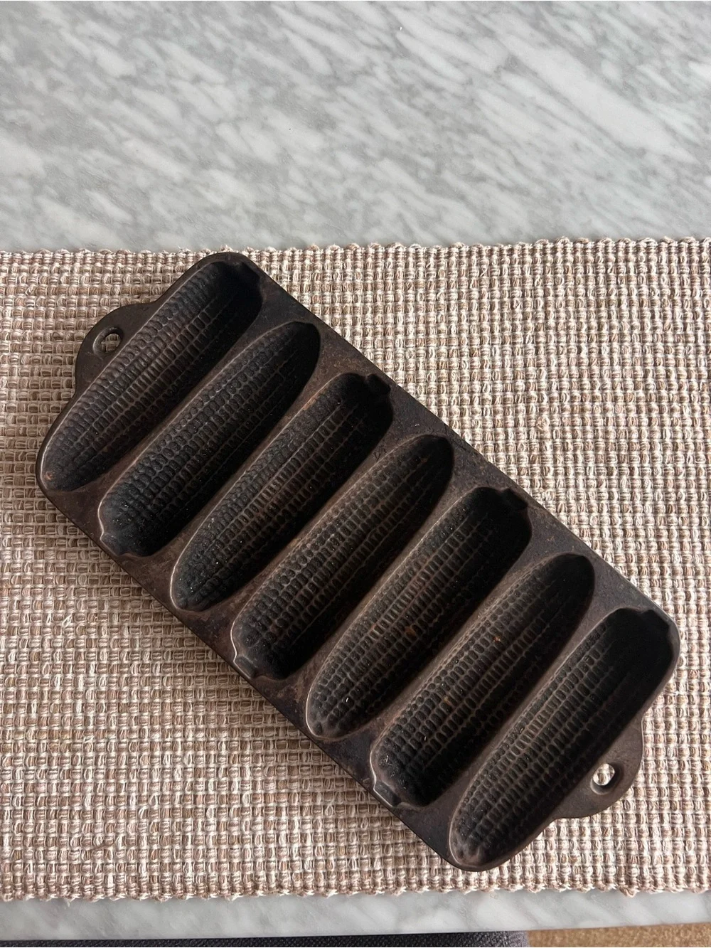 Vintage Cast Iron Cornbread Stick Pan - Black